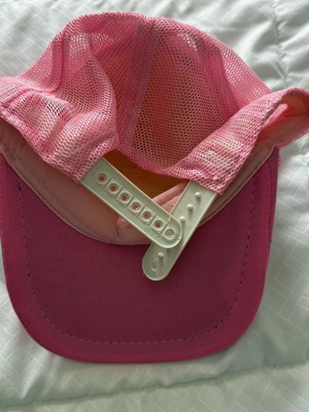 Billabong Hot Pink Mesh Trucker Cap with Silver-Grey Script